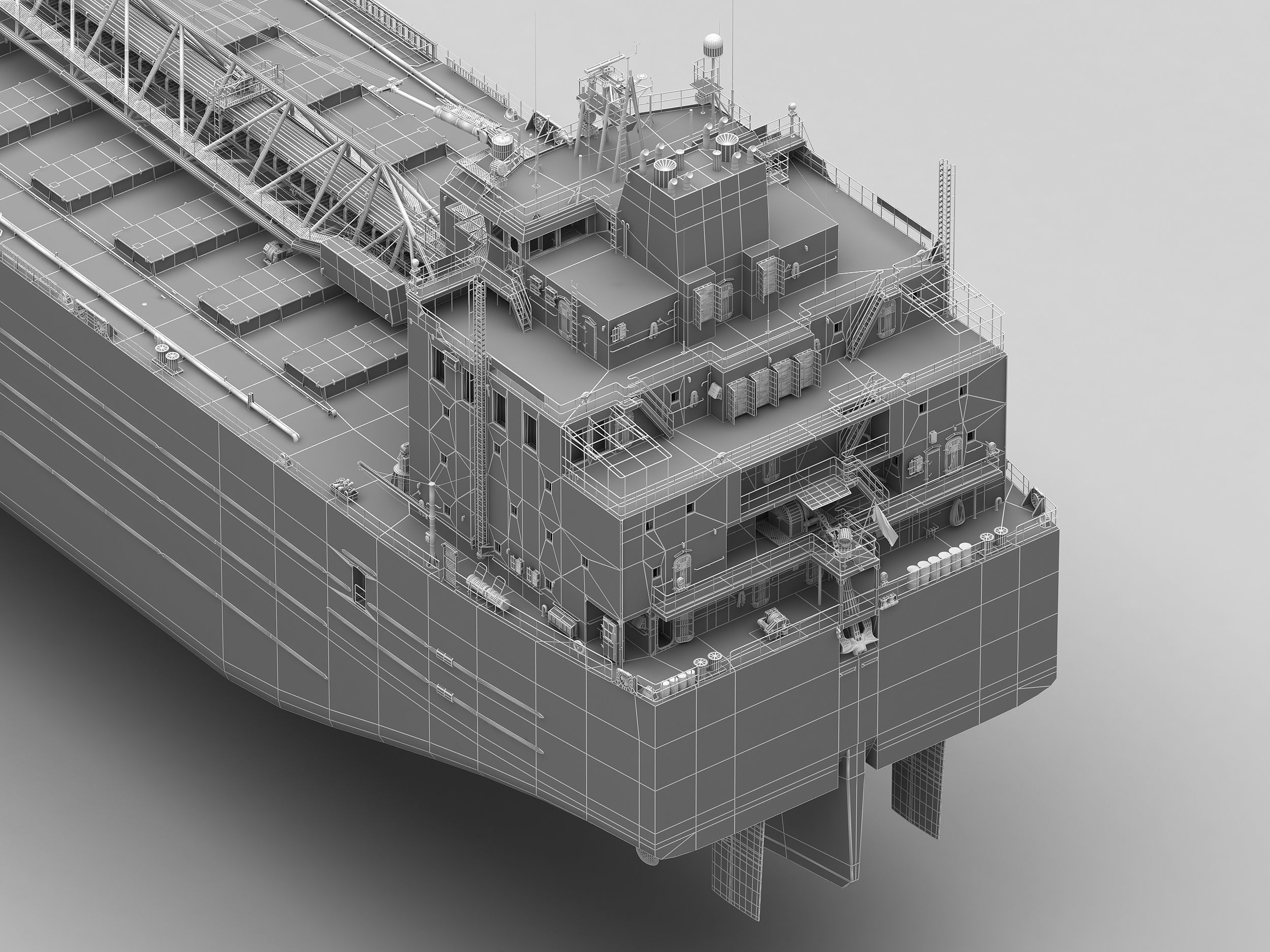 Great Lakes-based bulk carrier freighter 3D model_29