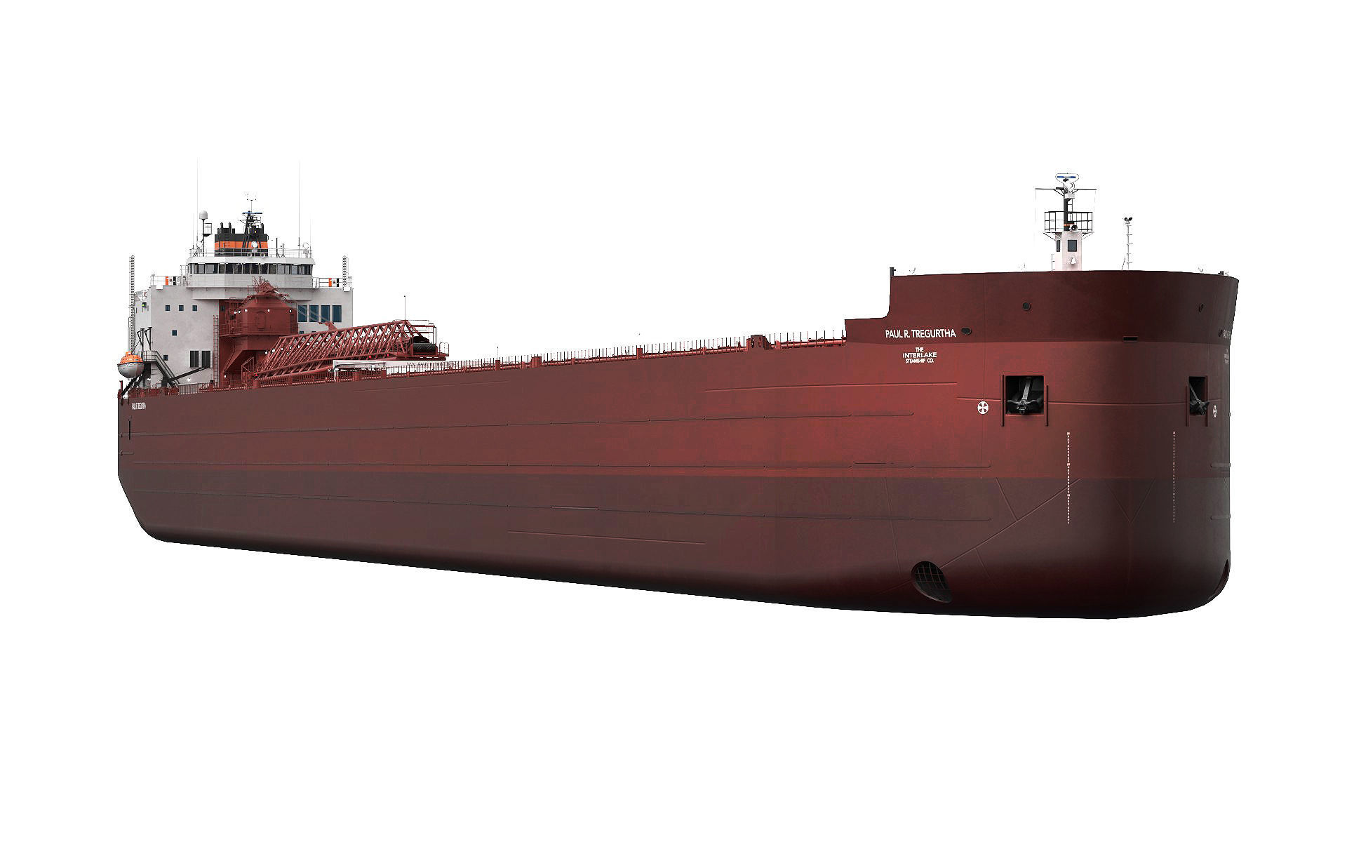 Great Lakes-based bulk carrier freighter 3D model_13