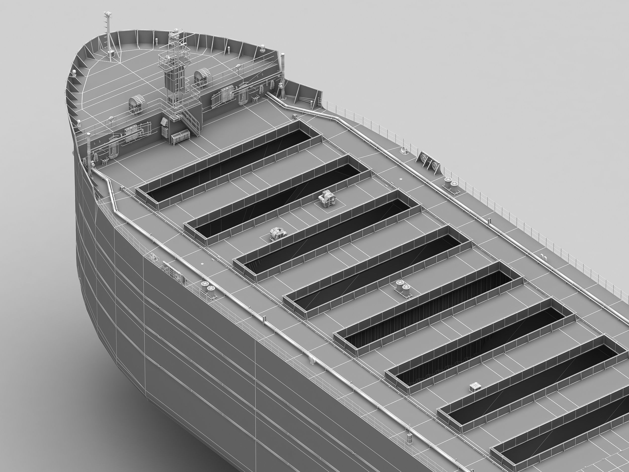 Great Lakes-based bulk carrier freighter 3D model_30