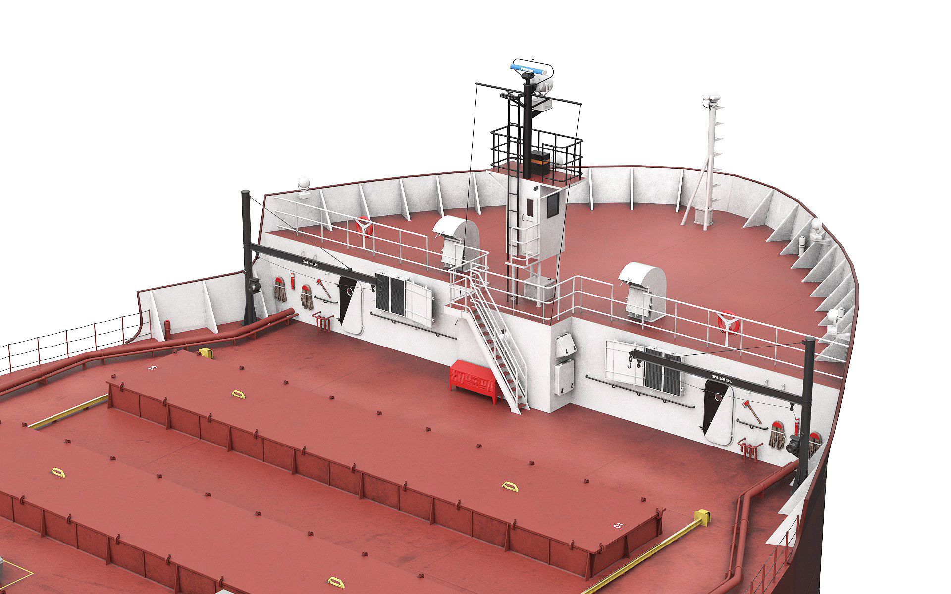 Great Lakes-based bulk carrier freighter 3D model_23