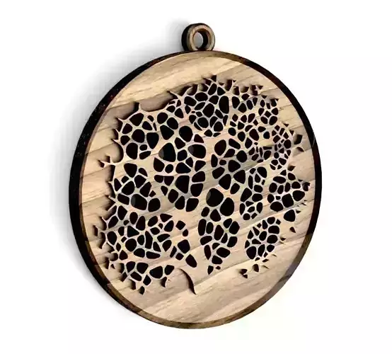 HM Coral Resif Keychain 001 3D Printable Model 