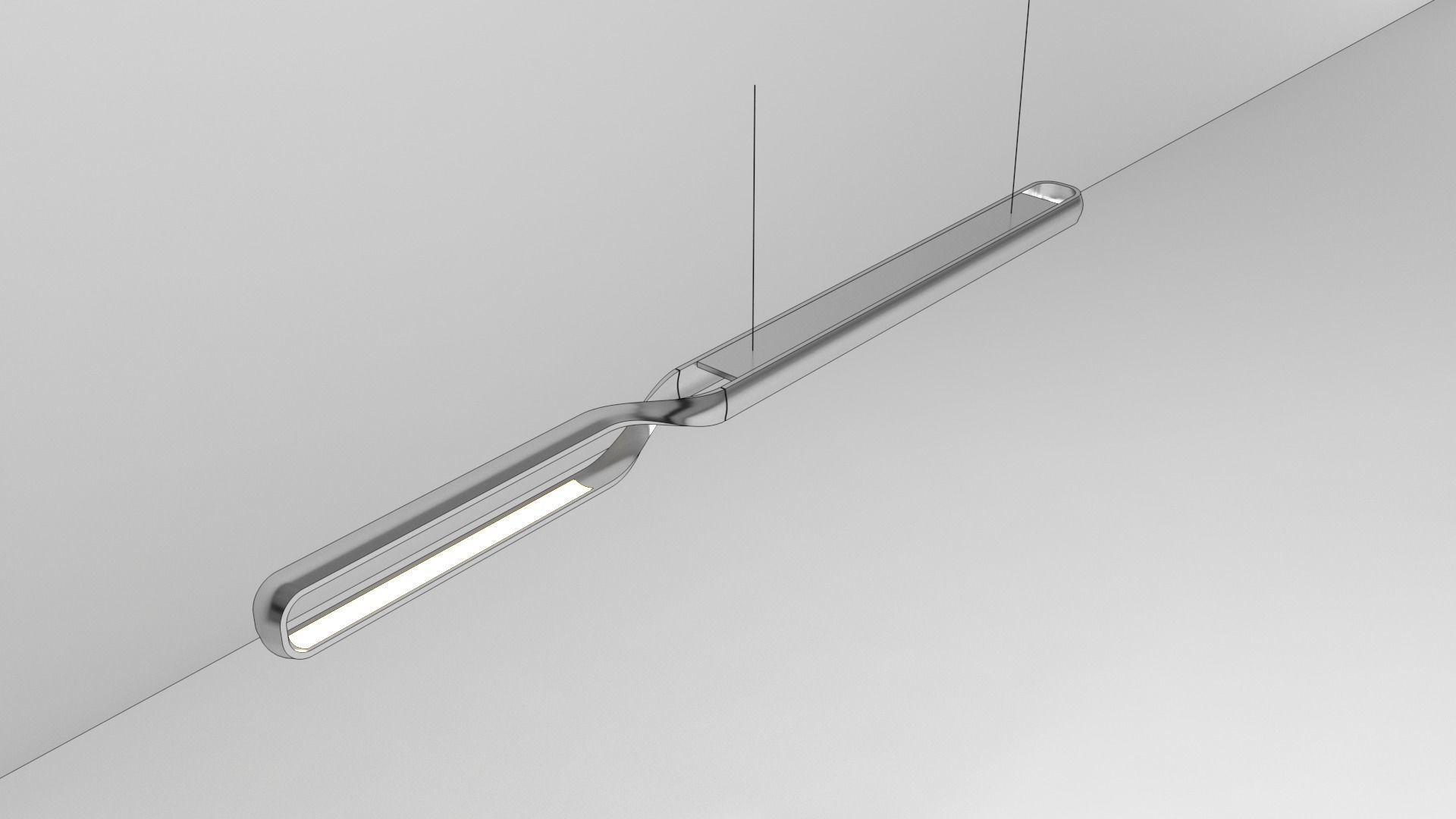 Futuristic Pendant Light 01 3D model_4