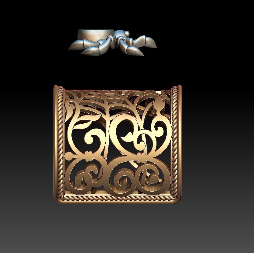 Spider and Web Ring KR 02 3D print model_16