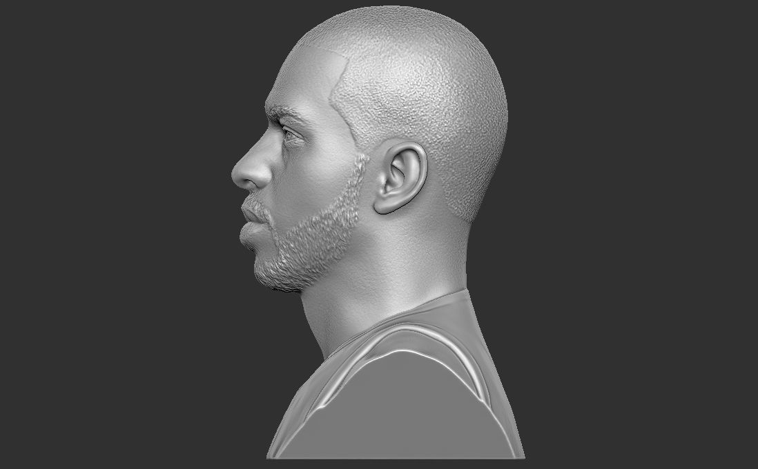 Chris Paul bust for 3D printing Free 3D print model_10