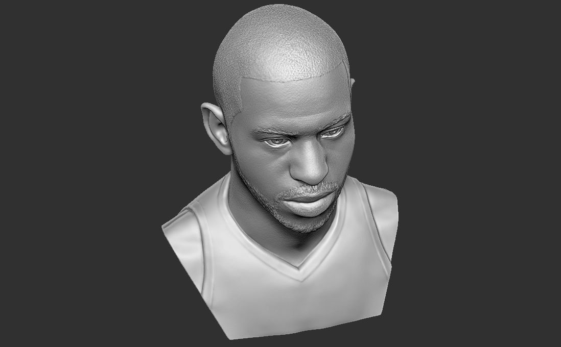 Chris Paul bust for 3D printing Free 3D print model_24