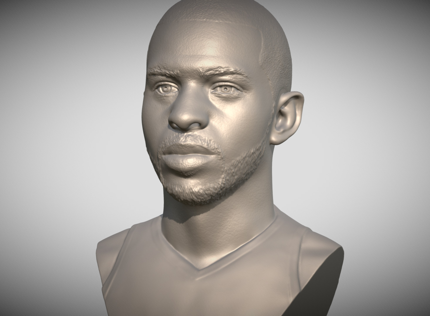 Chris Paul bust for 3D printing Free 3D print model_2