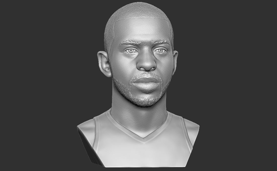 Chris Paul bust for 3D printing Free 3D print model_17