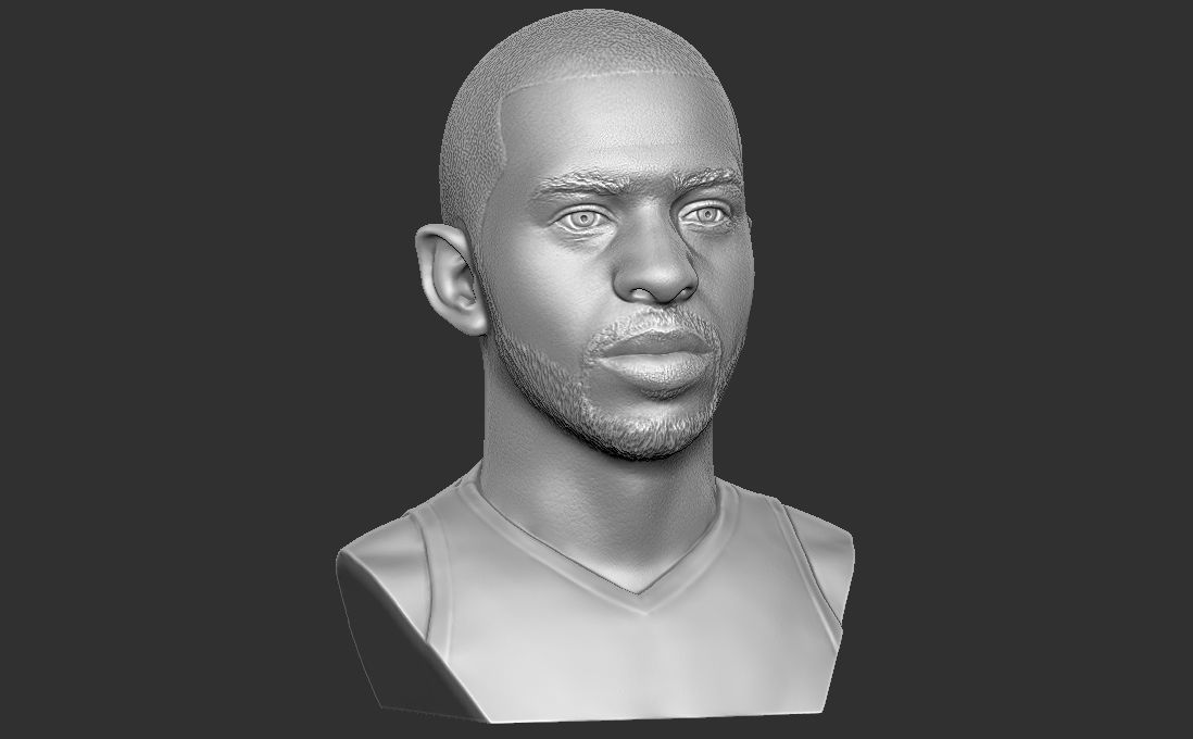 Chris Paul bust for 3D printing Free 3D print model_16