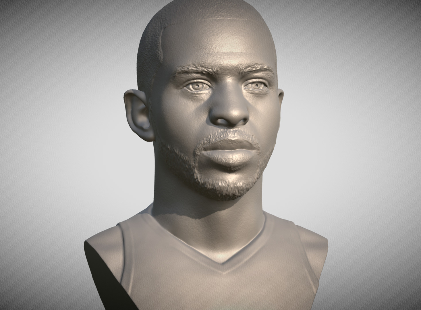 Chris Paul bust for 3D printing Free 3D print model_1