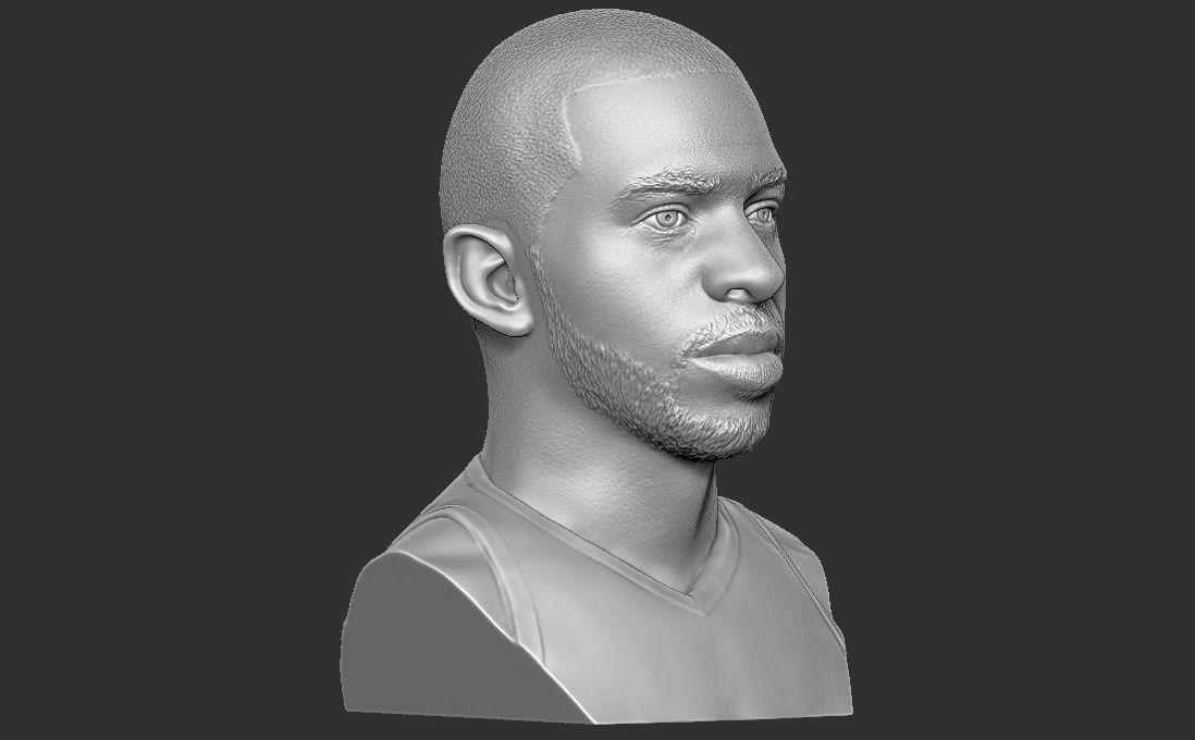 Chris Paul bust for 3D printing Free 3D print model_15