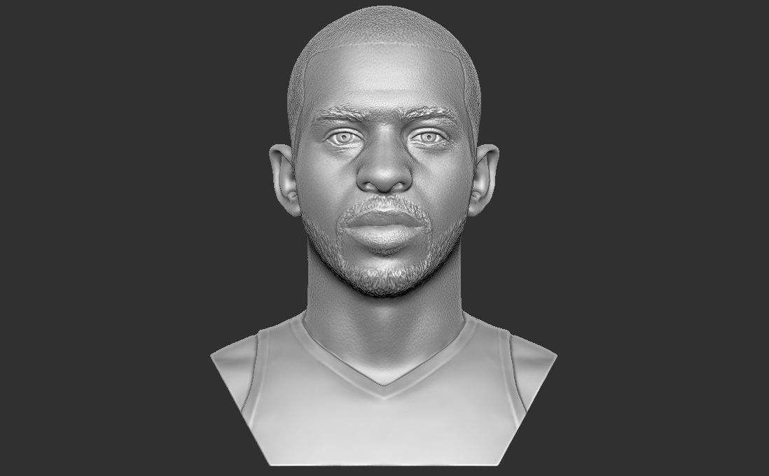 Chris Paul bust for 3D printing Free 3D print model_5