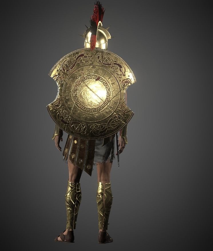 Lord spartan Low-poly 3D model_11