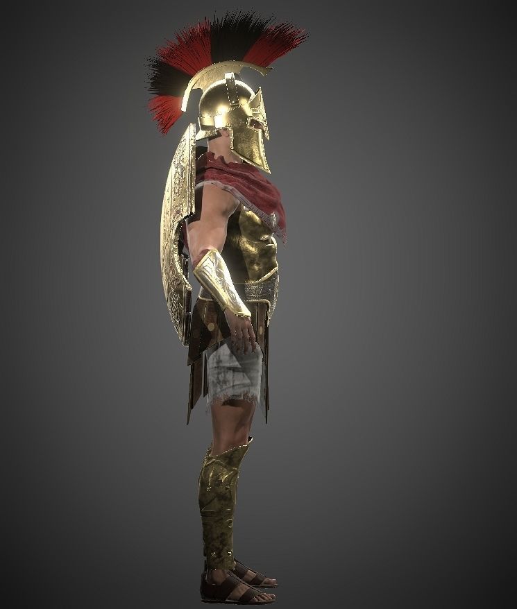 Lord spartan Low-poly 3D model_19