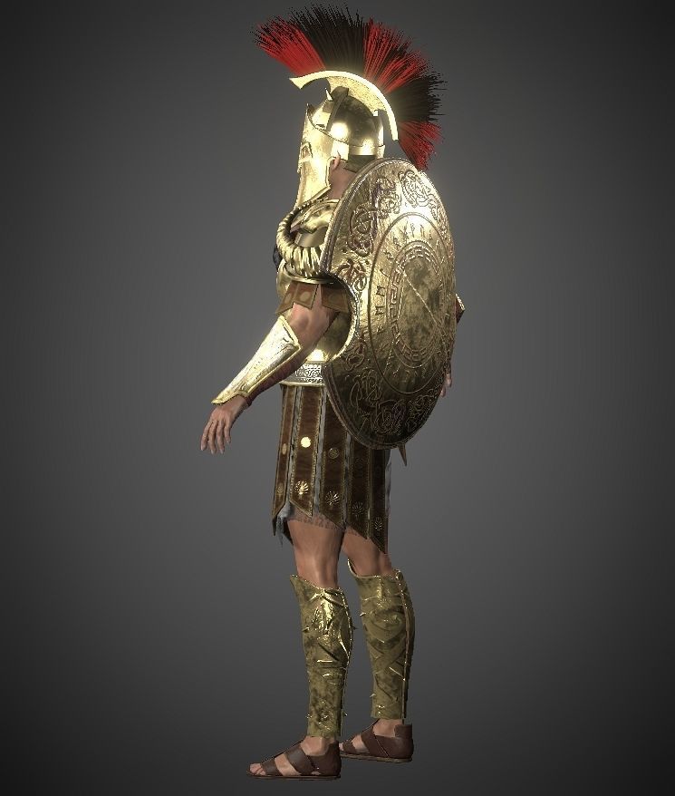 Lord spartan Low-poly 3D model_22