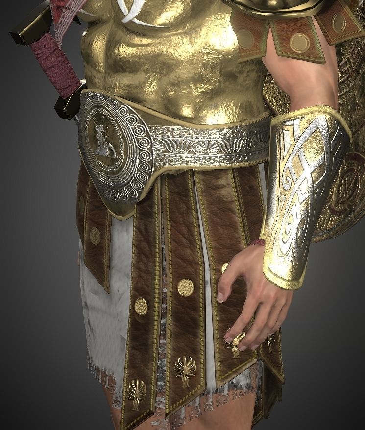 Lord spartan Low-poly 3D model_14