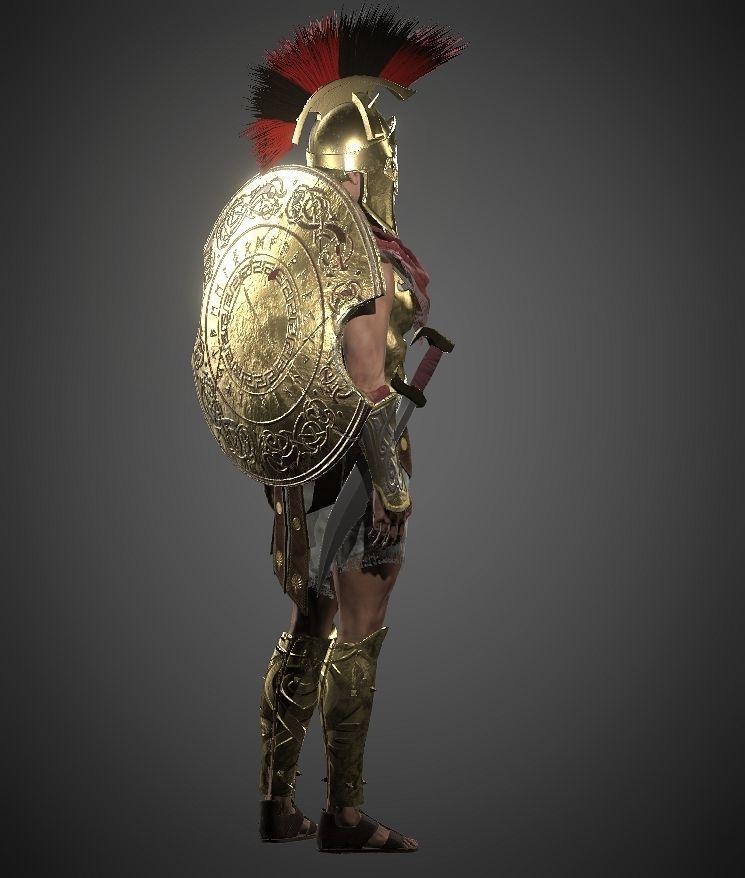 Lord spartan Low-poly 3D model_10