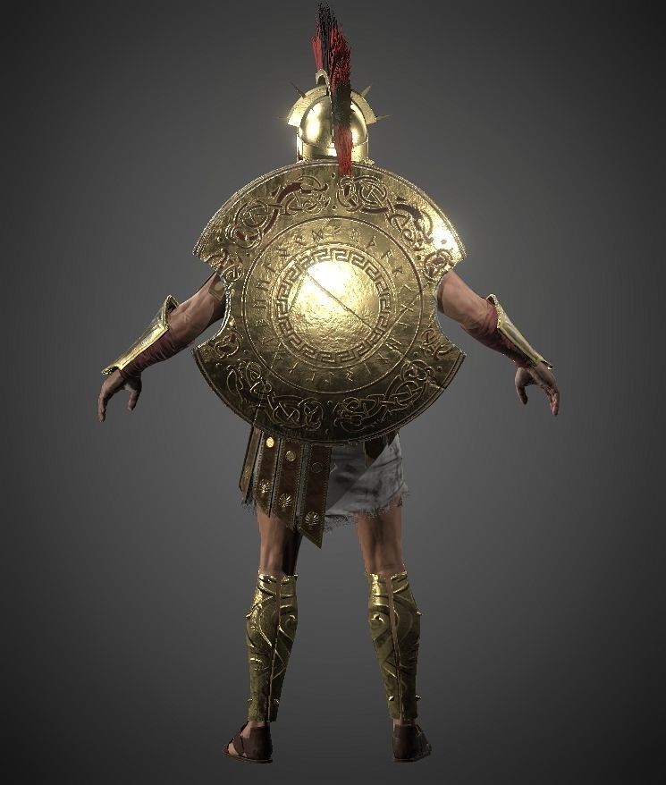 Lord spartan Low-poly 3D model_21