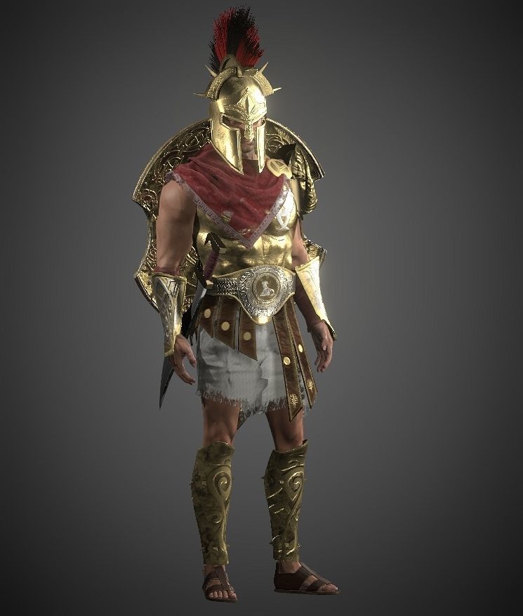 Lord spartan Low-poly 3D model_4