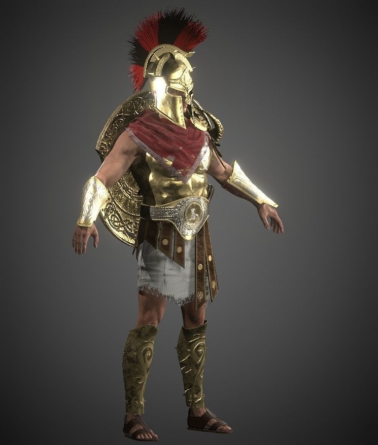 Lord spartan Low-poly 3D model_18