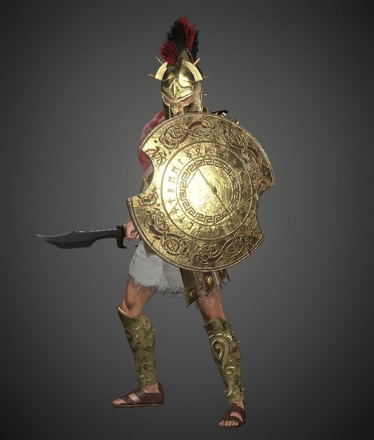 Lord spartan Low-poly 3D model_24