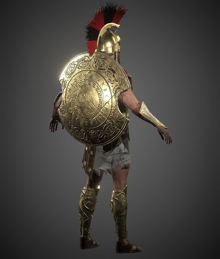 Lord spartan Low-poly 3D model_20