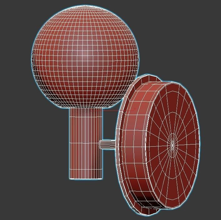 Sybel brass wall sconce with glass globe 3D model_4