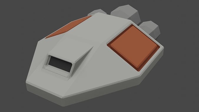 spaceshipe spacecraft Free low-poly 3D model