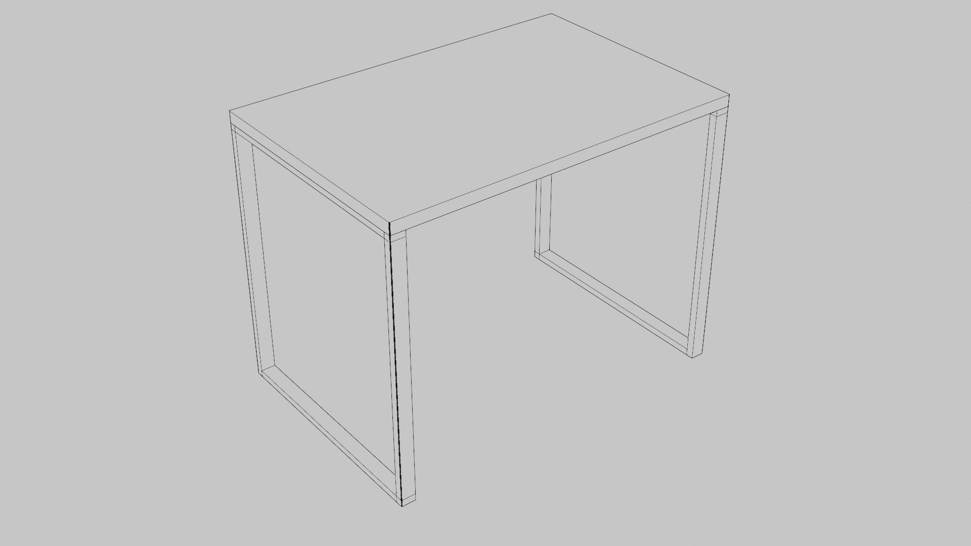 Office desk Free 3D model_6