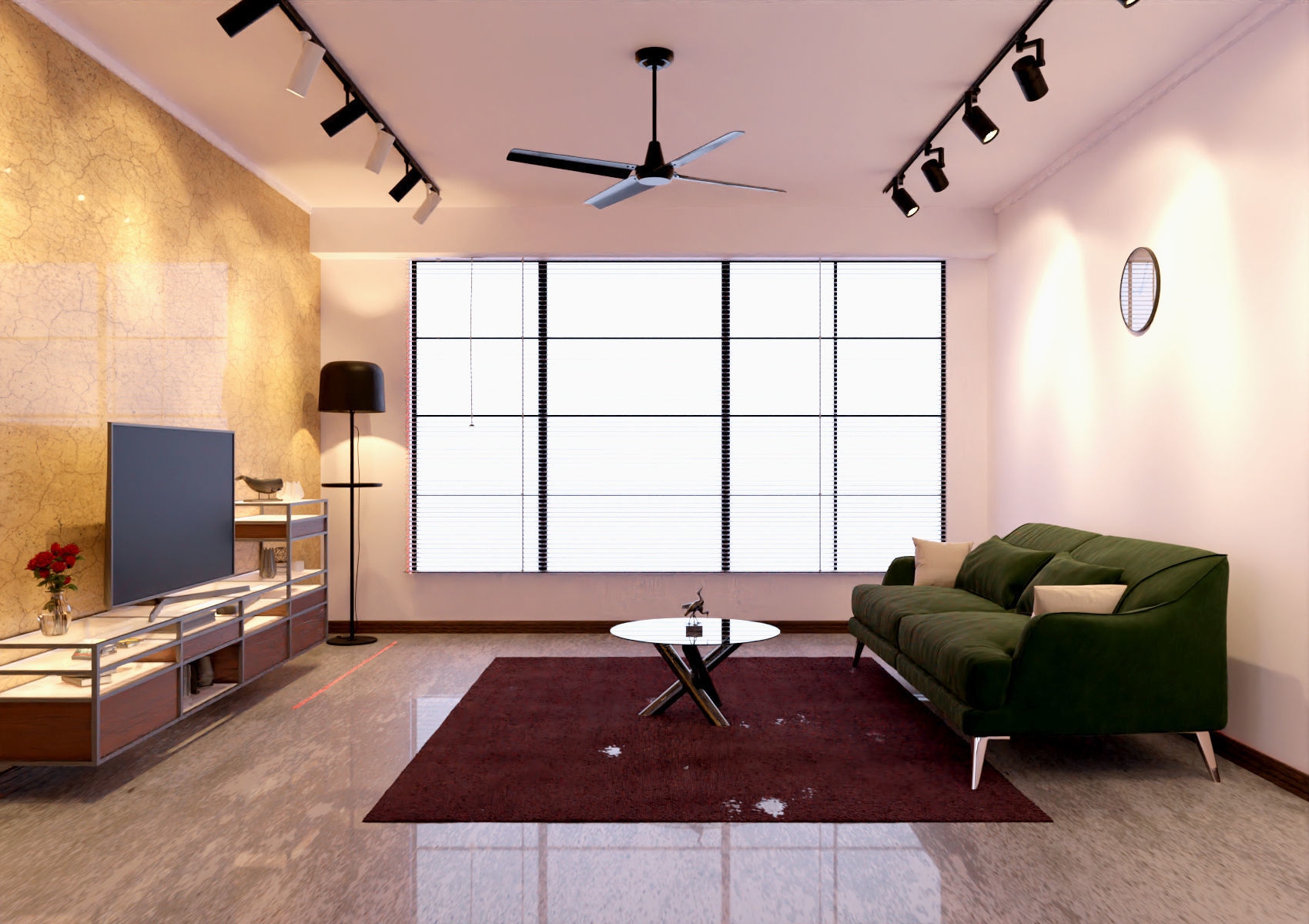 Living Room 3D model Low-poly 3D model_1