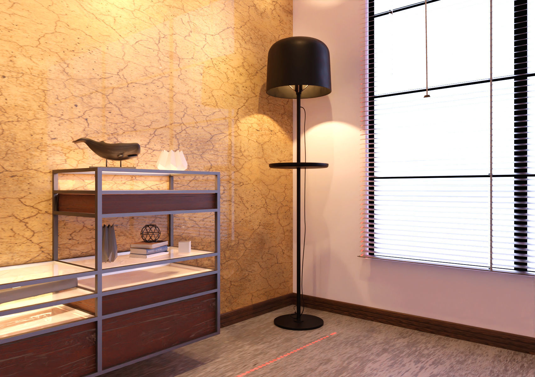 Living Room 3D model Low-poly 3D model_3