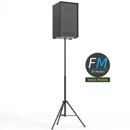 Loudspeaker on a tripod 2 3D model