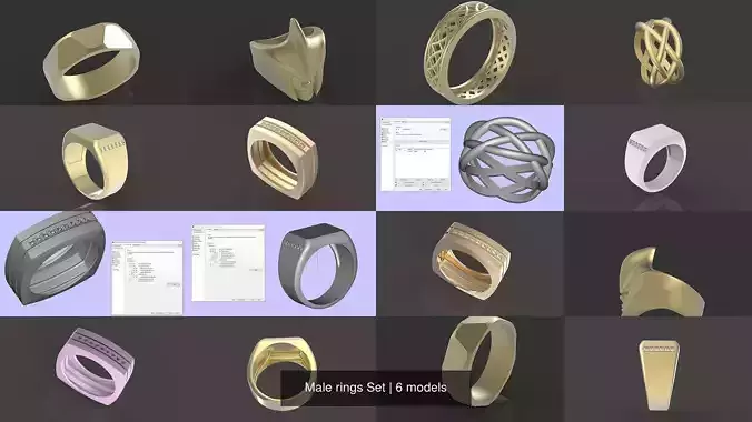 Male rings Set