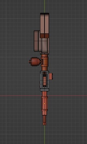 Sci-Fi Gun Low-poly 3D model_14