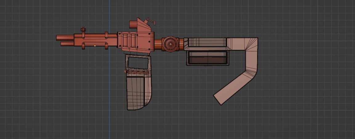 Sci-Fi Gun Low-poly 3D model_13
