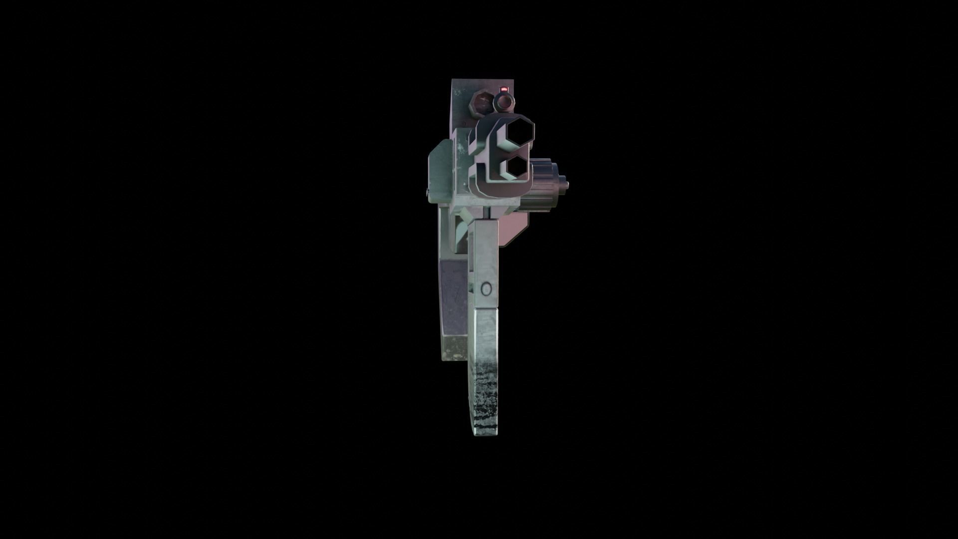 Sci-Fi Gun Low-poly 3D model_5