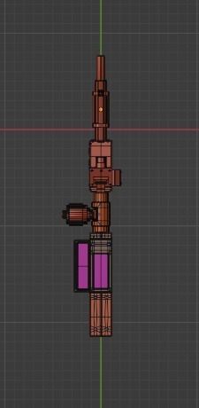 Sci-Fi Gun Low-poly 3D model_12