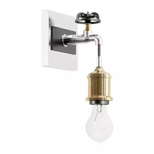 soldcliff wall light with brass and glass bulb