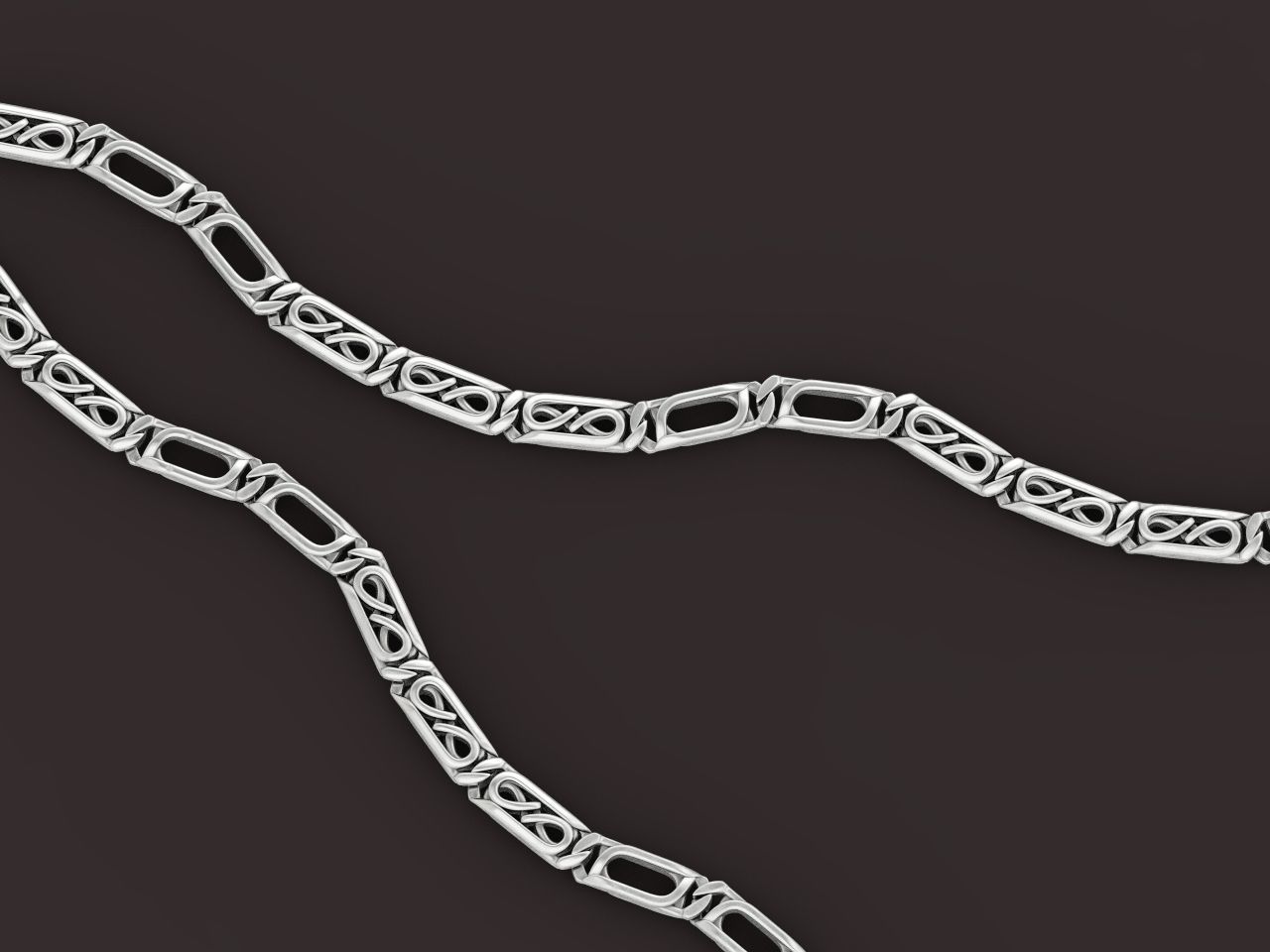 bracelet necklace link 3D print model_15