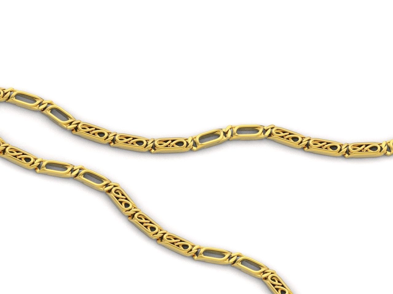 bracelet necklace link 3D print model_25