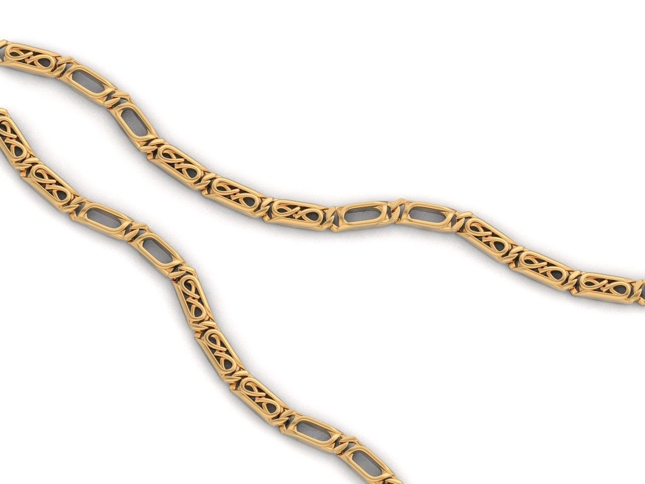 bracelet necklace link 3D print model_27