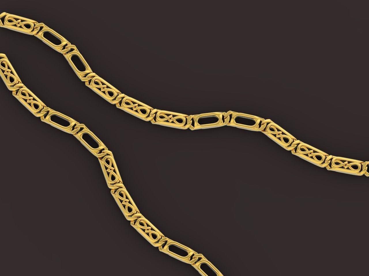 bracelet necklace link 3D print model_20