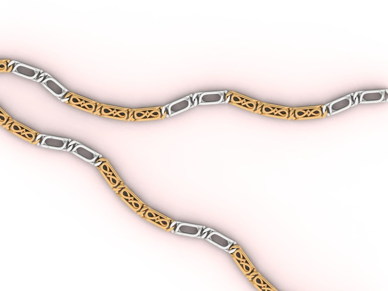 bracelet necklace link 3D print model_1