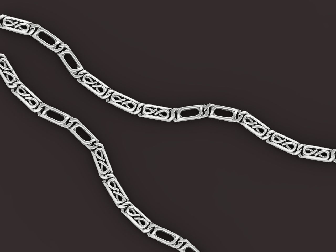 bracelet necklace link 3D print model_14