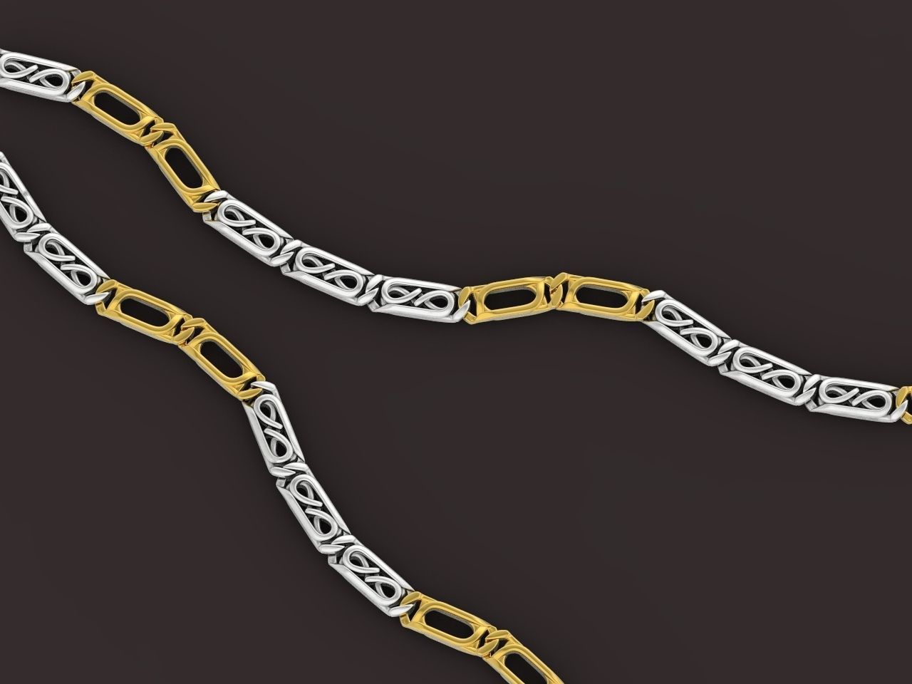 bracelet necklace link 3D print model_17