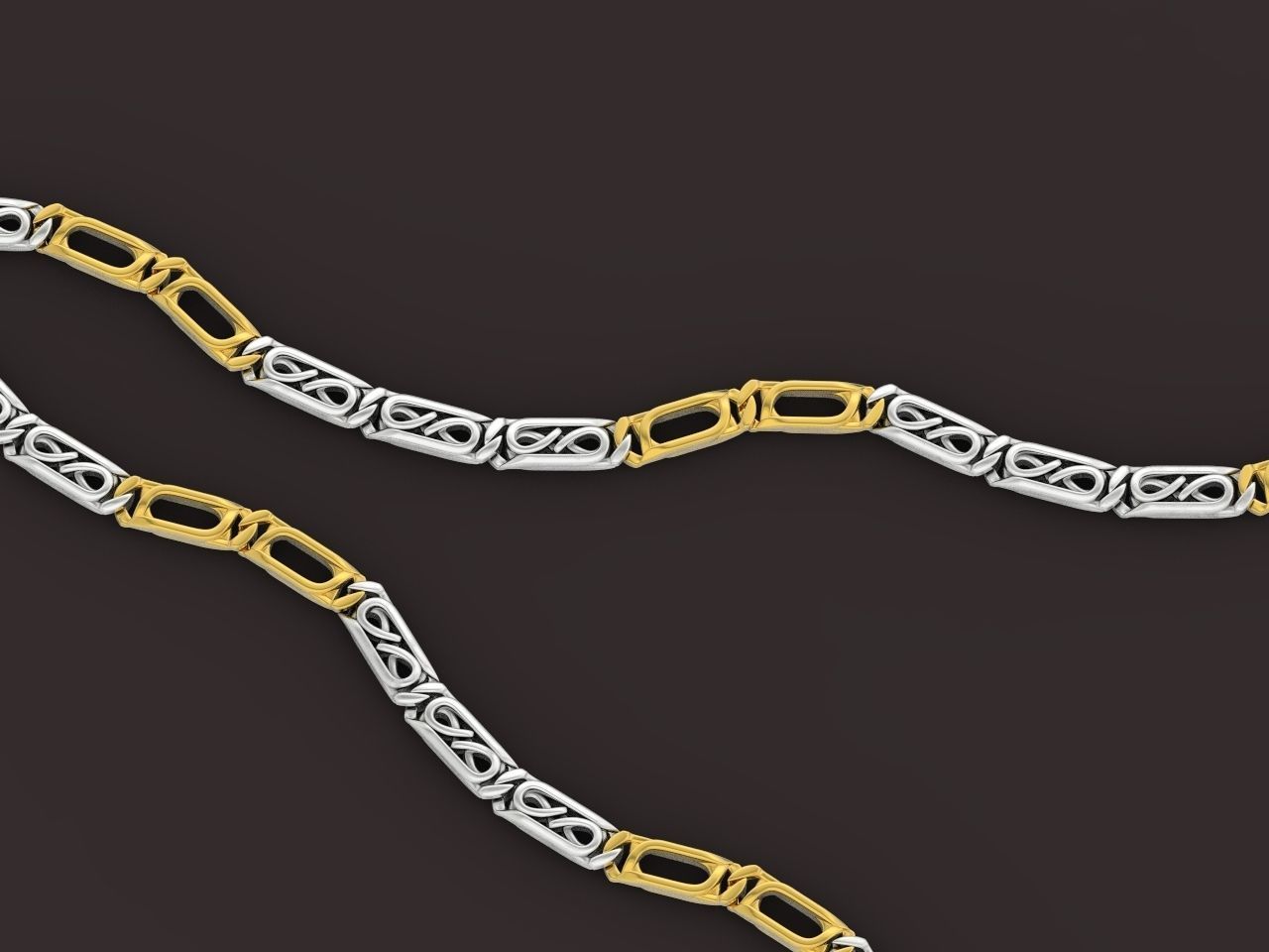 bracelet necklace link 3D print model_18