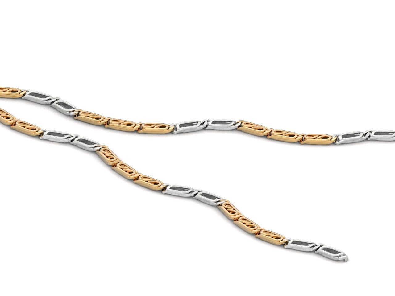 bracelet necklace link 3D print model_5