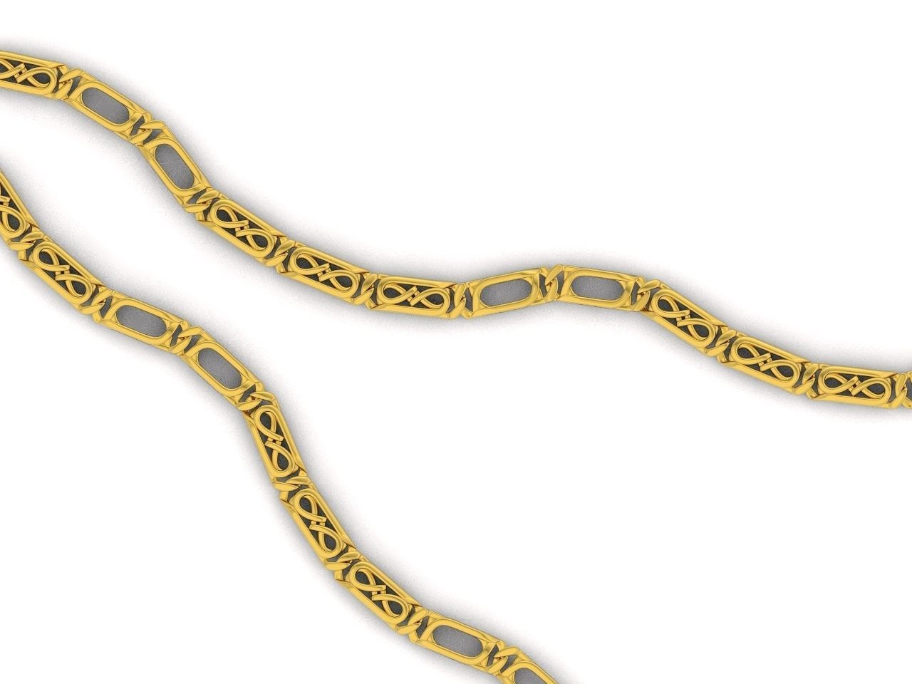 bracelet necklace link 3D print model_24