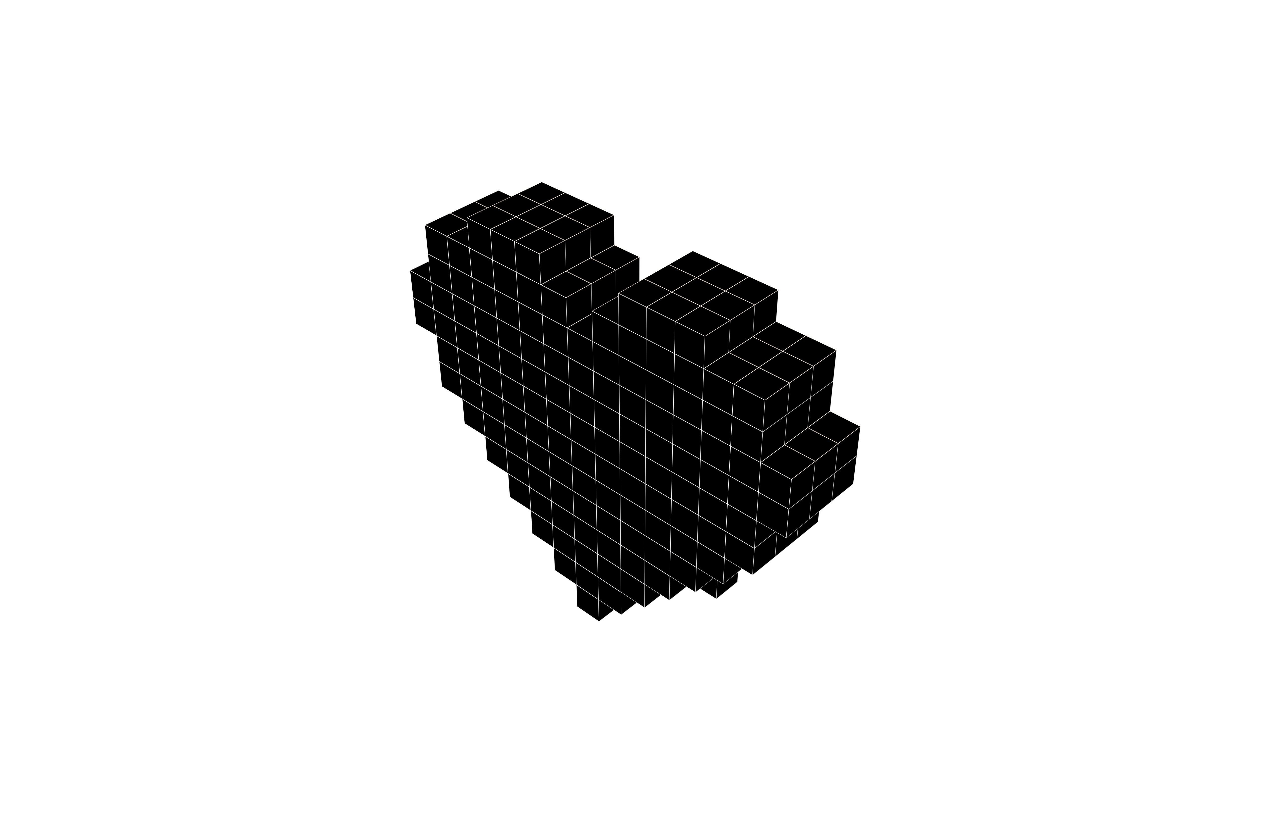 Voxel Poker Card Heart v1 001 Low-poly 3D model_6