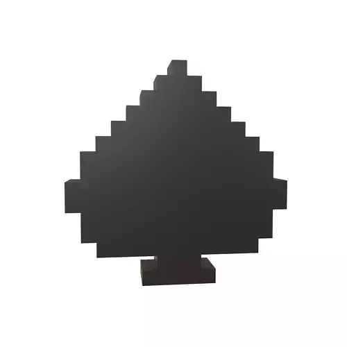 Voxel Poker Card Spade v1 001