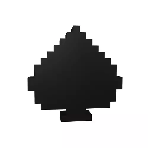 Voxel Poker Card Spade v1 002